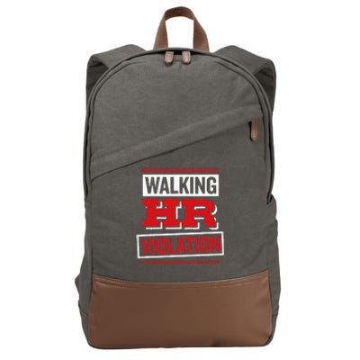 Walking Hr Violation Human Resource Cotton Canvas Backpack