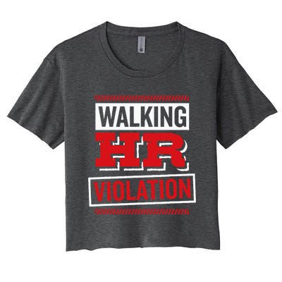 Walking Hr Violation Human Resource Women's Crop Top Tee