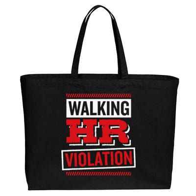 Walking Hr Violation Human Resource Cotton Canvas Jumbo Tote