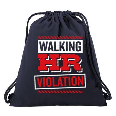 Walking Hr Violation Human Resource Drawstring Bag