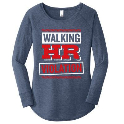 Walking Hr Violation Human Resource Women's Perfect Tri Tunic Long Sleeve Shirt