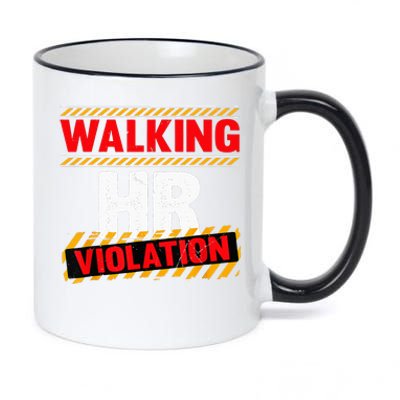 Walking hr violation   11oz Black Color Changing Mug