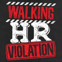 Walking HR Violation HR Human Resources Nightmare 7 Panel Mesh Trucker Snapback Hat