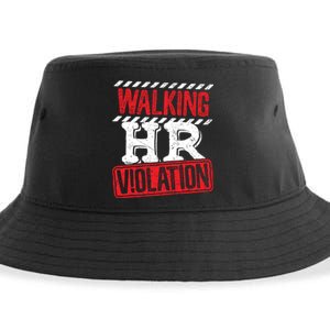 Walking HR Violation HR Human Resources Nightmare Sustainable Bucket Hat