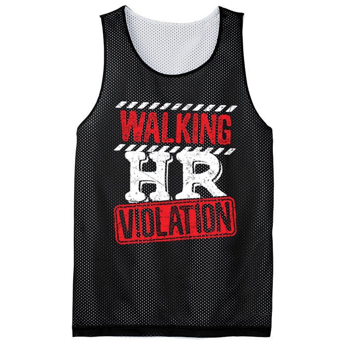 Walking HR Violation HR Human Resources Nightmare Mesh Reversible Basketball Jersey Tank