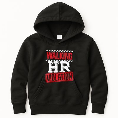 Walking HR Violation HR Human Resources Nightmare Kids Hoodie
