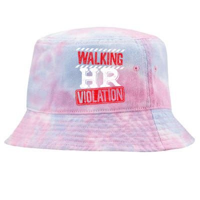 Walking HR Violation Funny Meme Tie-Dyed Bucket Hat