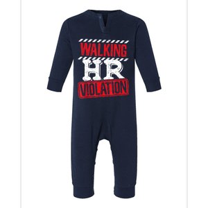 Walking HR Violation Funny Meme Infant Fleece One Piece