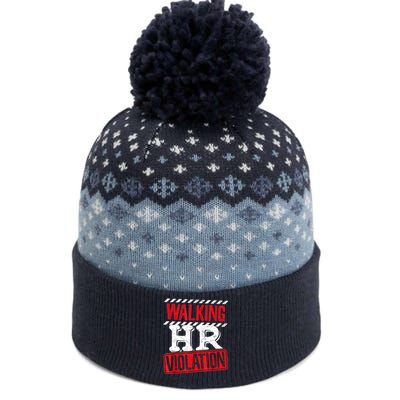 Walking HR Violation Funny Meme The Baniff Cuffed Pom Beanie