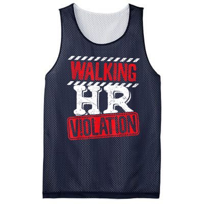 Walking HR Violation Funny Meme Mesh Reversible Basketball Jersey Tank