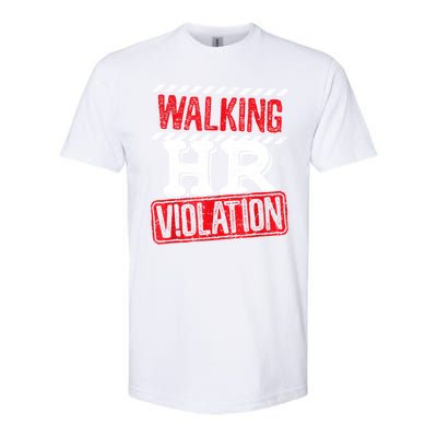 Walking HR Violation Funny Meme Softstyle® CVC T-Shirt