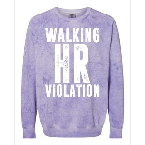 Walking HR Violation Human Resource Colorblast Crewneck Sweatshirt