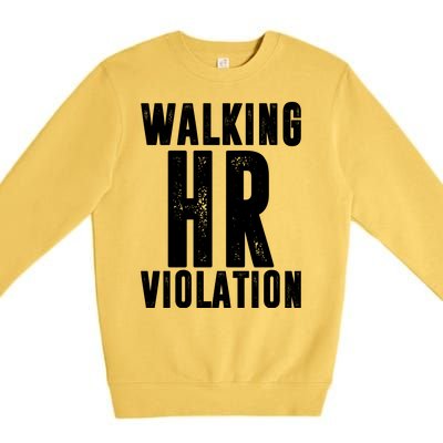 Walking HR Violation Human Resource Premium Crewneck Sweatshirt