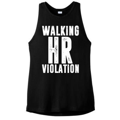 Walking HR Violation Human Resource Ladies PosiCharge Tri-Blend Wicking Tank