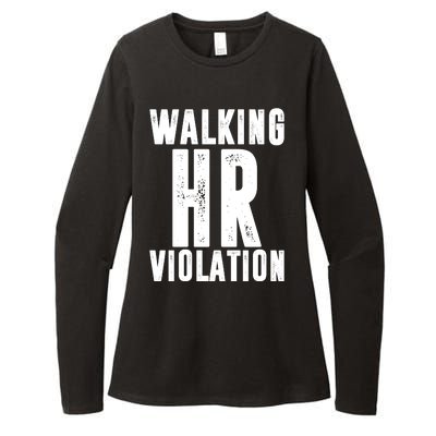 Walking HR Violation Human Resource Womens CVC Long Sleeve Shirt