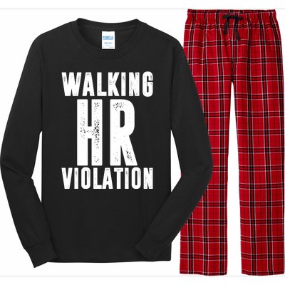 Walking HR Violation Human Resource Long Sleeve Pajama Set