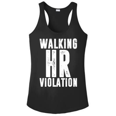 Walking HR Violation Human Resource Ladies PosiCharge Competitor Racerback Tank