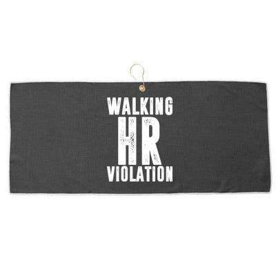 Walking HR Violation Human Resource Large Microfiber Waffle Golf Towel