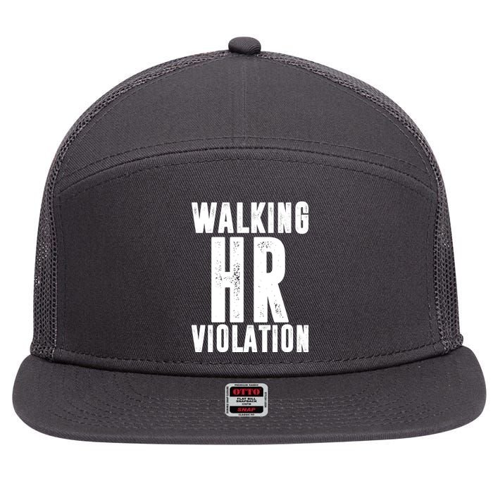 Walking HR Violation Human Resource 7 Panel Mesh Trucker Snapback Hat