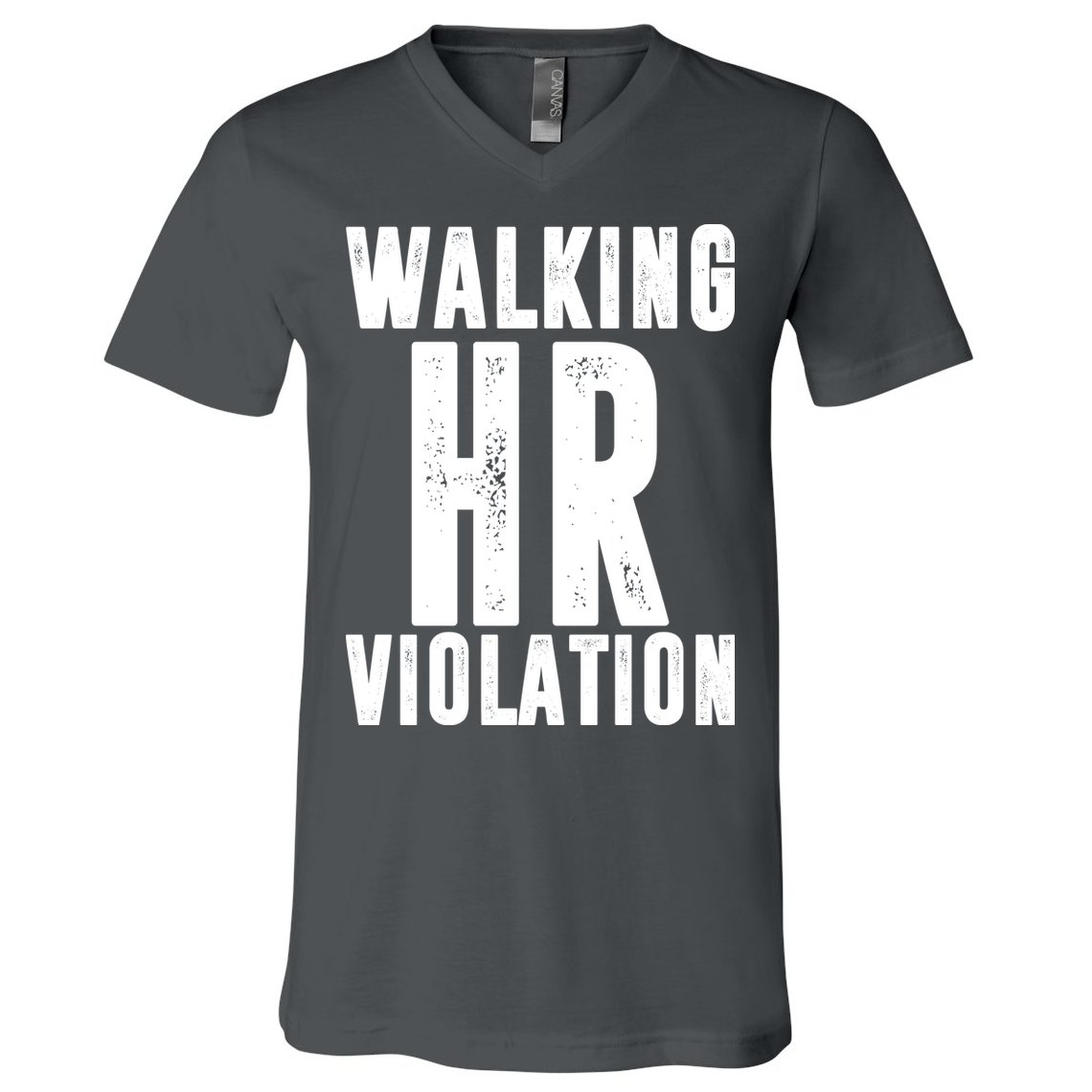 Walking HR Violation Human Resource V-Neck T-Shirt