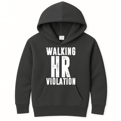 Walking HR Violation Human Resource Kids Hoodie