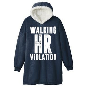 Walking HR Violation Human Resource Hooded Wearable Blanket