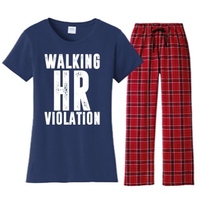 Walking HR Violation Human Resource Women's Flannel Pajama Set