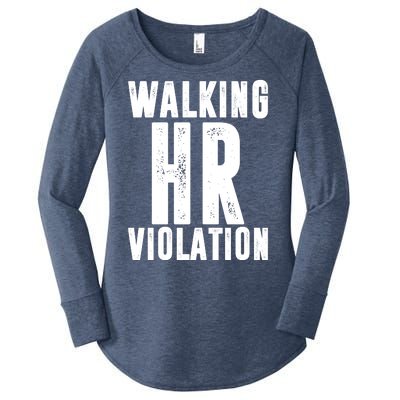 Walking HR Violation Human Resource Women's Perfect Tri Tunic Long Sleeve Shirt