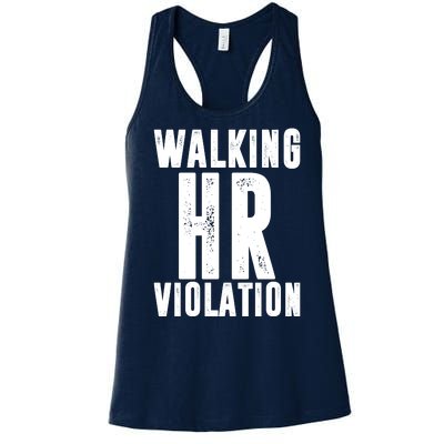 Walking HR Violation Human Resource Women's Racerback Tank