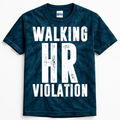 Walking HR Violation Human Resource Kids Tie-Dye T-Shirt