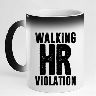 Walking Hr Violation Funny Work 11oz Black Color Changing Mug