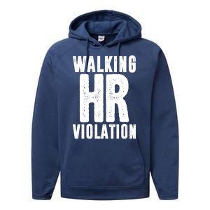 Walking Hr Violation Funny Work Performance Fleece Hoodie