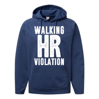 Walking Hr Violation Funny Work Performance Fleece Hoodie