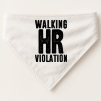 Walking Hr Violation Funny Work USA-Made Doggie Bandana