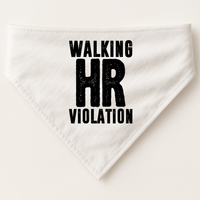 Walking Hr Violation Funny Work USA-Made Doggie Bandana
