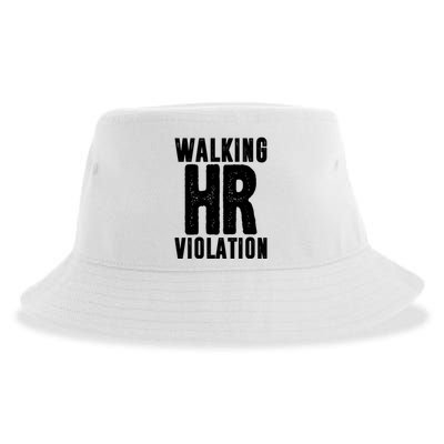 Walking Hr Violation Funny Work Sustainable Bucket Hat