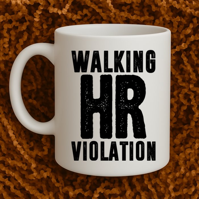 Walking Hr Violation Funny Work Mug