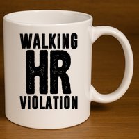 Walking Hr Violation Funny Work 11oz C Handle Ceramic Mug