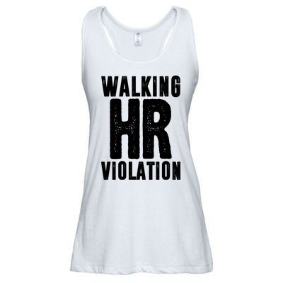 Walking Hr Violation Funny Work Ladies Essential Flowy Tank