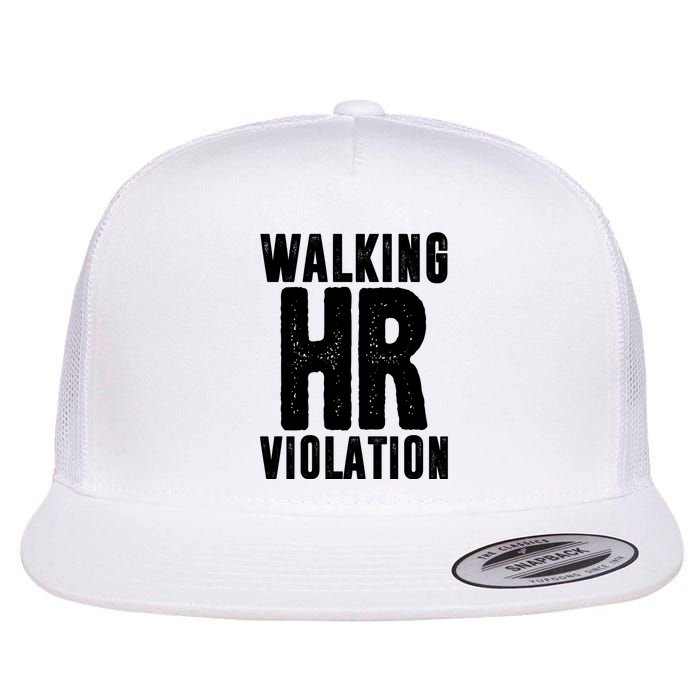 Walking Hr Violation Funny Work Flatbill Hat