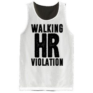 Walking Hr Violation Funny Work Mesh Reversible Basketball Jersey Tank