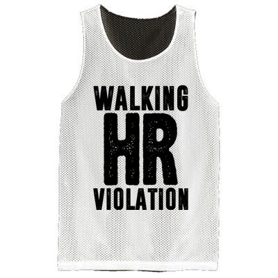Walking Hr Violation Funny Work Mesh Reversible Basketball Jersey Tank