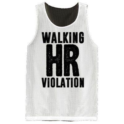 Walking Hr Violation Funny Work Mesh Reversible Basketball Jersey Tank