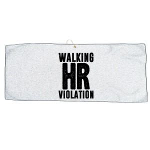 Walking Hr Violation Funny Work Large Microfiber Waffle Golf Towel