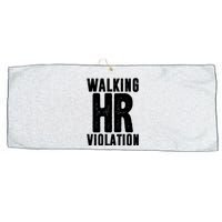 Walking Hr Violation Funny Work Large Microfiber Waffle Golf Towel