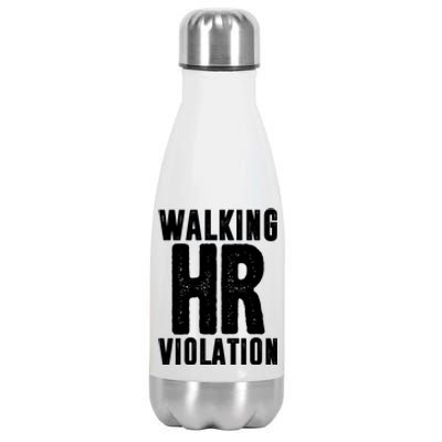 Walking Hr Violation Funny Work Stainless Steel Insulated Water Bottle