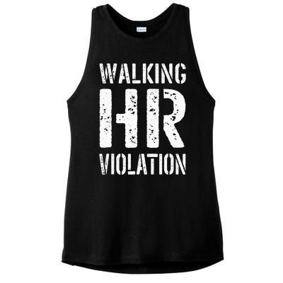 Walking HR Violation Human Resources Ladies PosiCharge Tri-Blend Wicking Tank