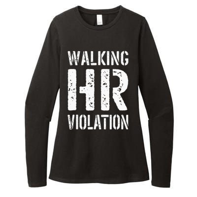 Walking HR Violation Human Resources Womens CVC Long Sleeve Shirt