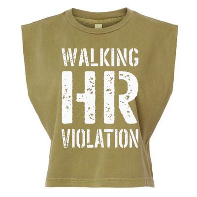 Walking HR Violation Human Resources Garment-Dyed Women's Muscle Tee