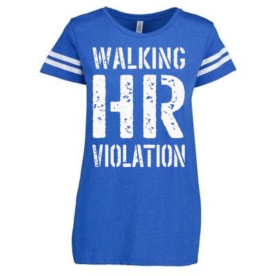 Walking HR Violation Human Resources Enza Ladies Jersey Football T-Shirt